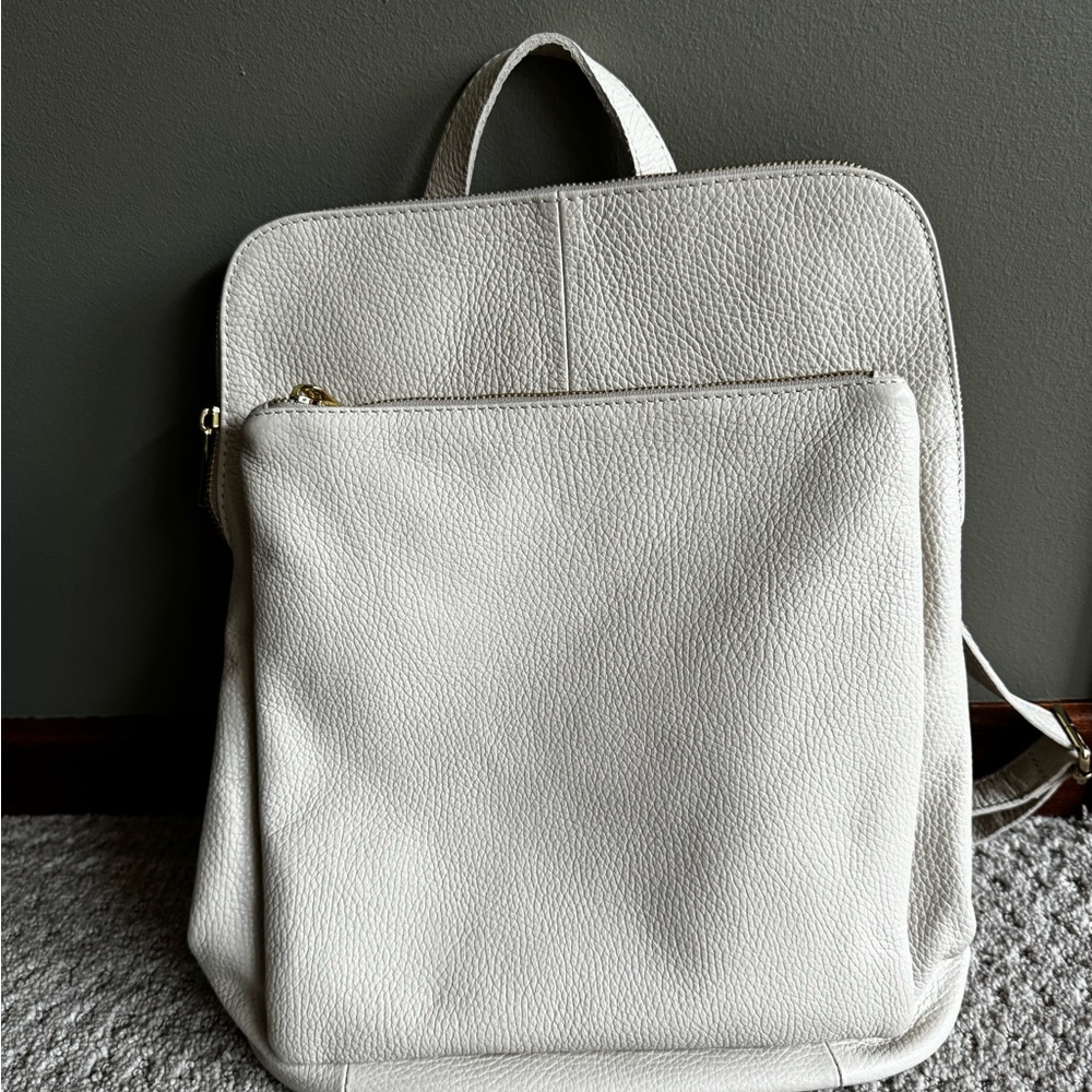 Italian leather backpack